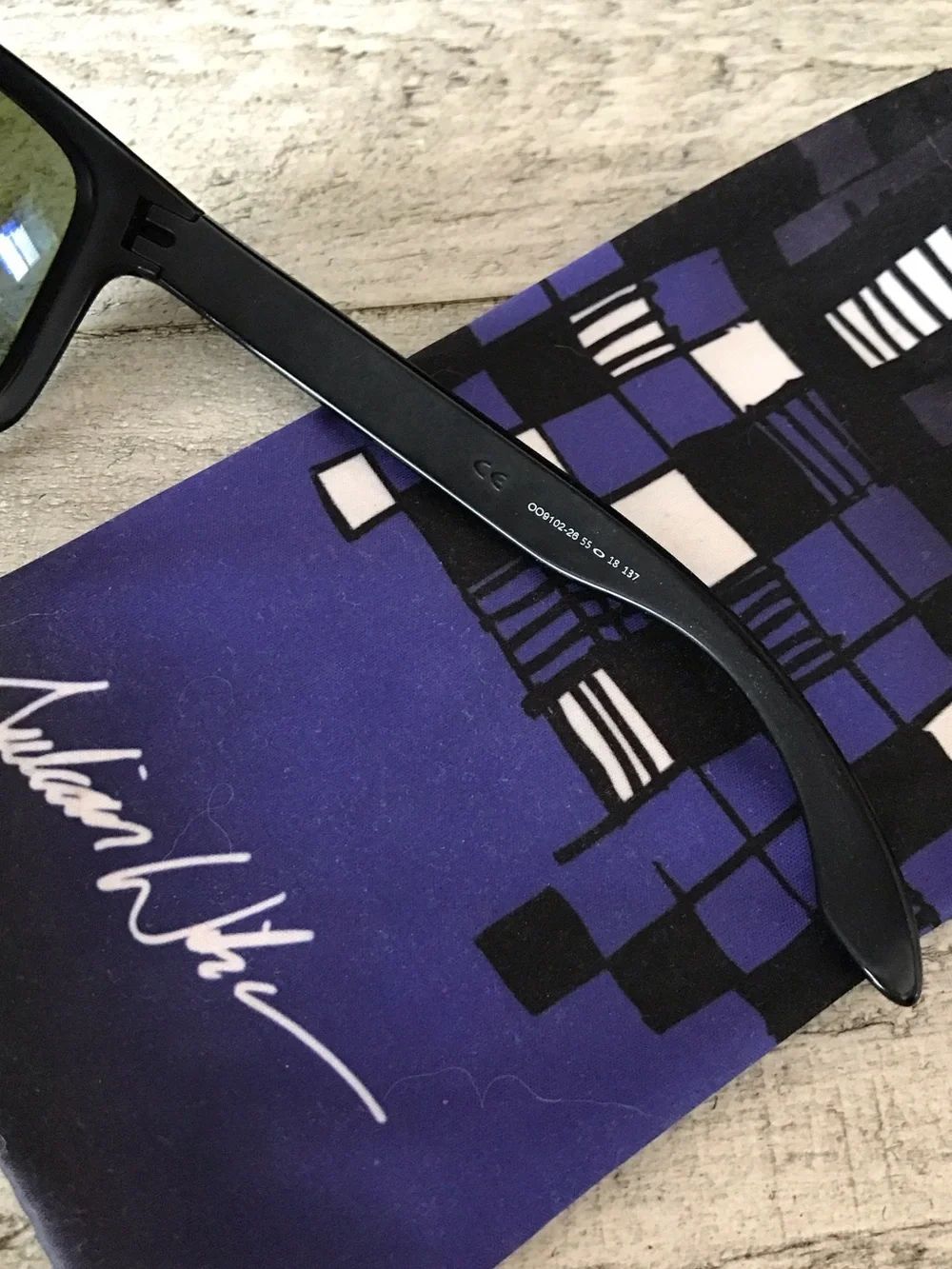Oakley Holbrook Julian Matte Black Violet Lens Sunglasses